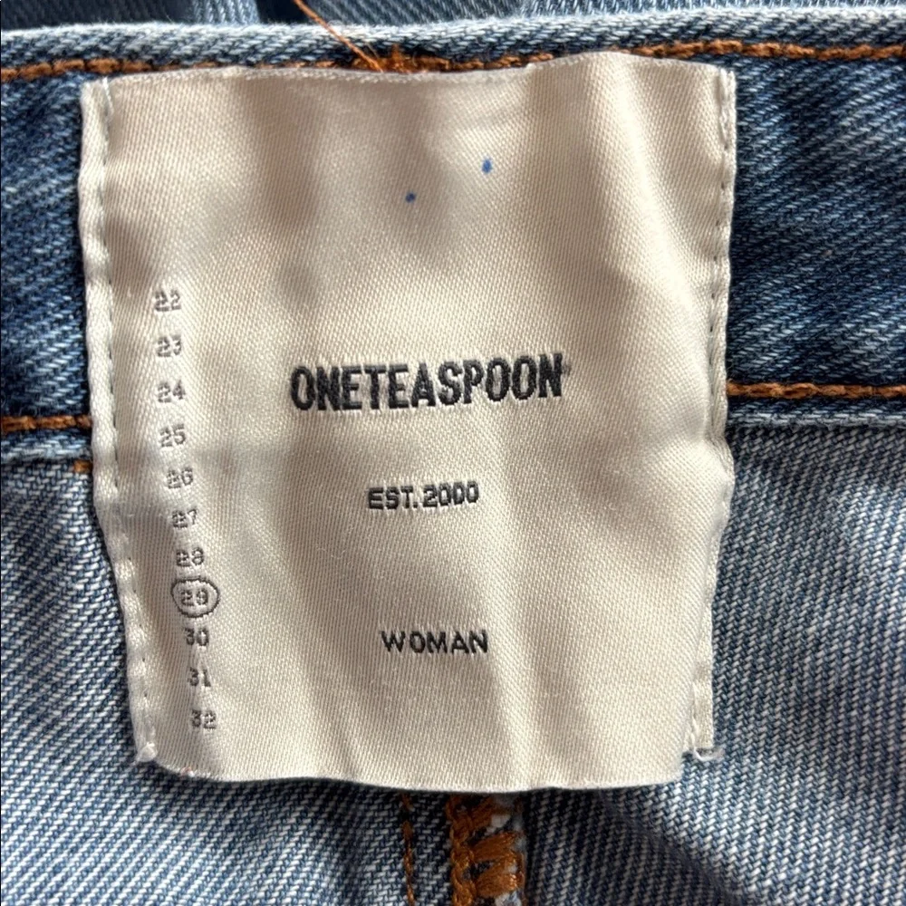 One Teaspoon Streetwalker Y2K High Rise Pleated Balloon Medium Wash Jeans